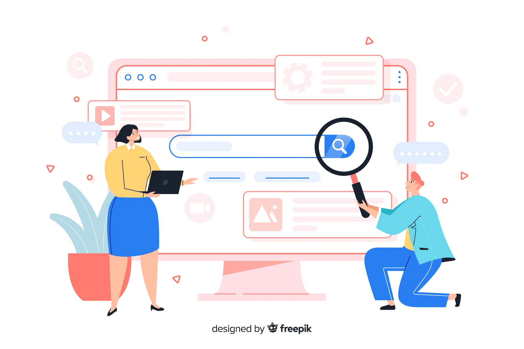 Suchkonzept Landing Page Illustration